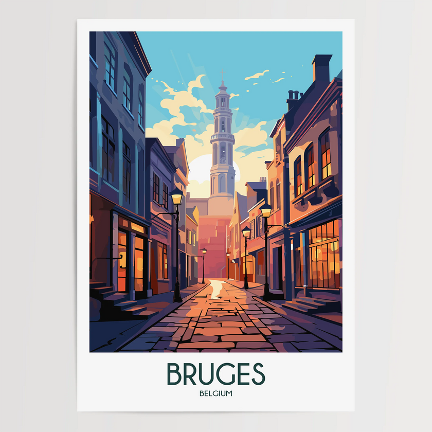 Bruges Scenic Landscape Art