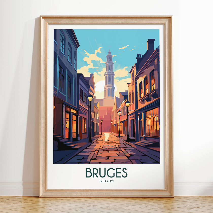 Bruges Souvenir Poster Print