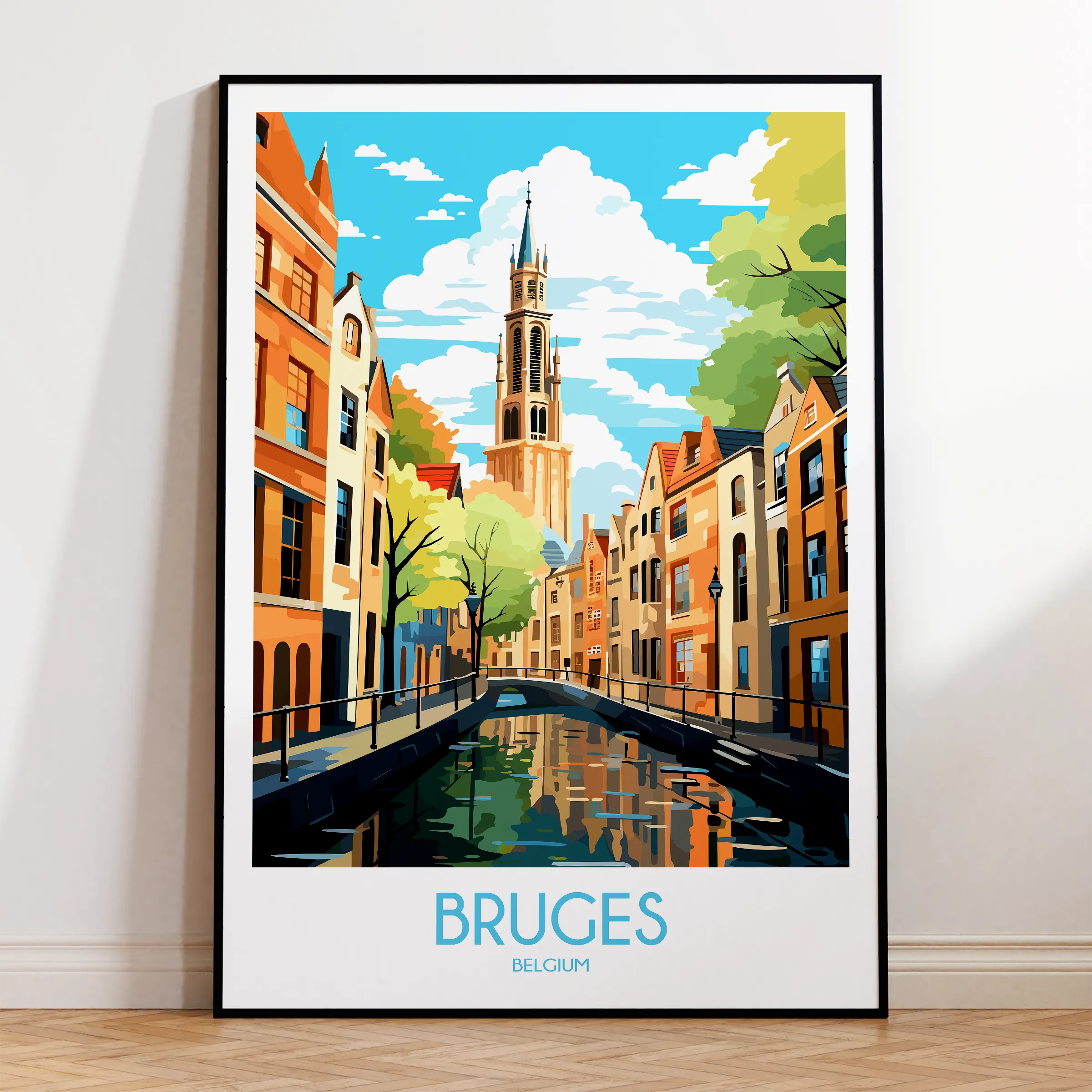 Bruges Vintage Style Print
