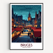 Bruges Vintage Style Print
