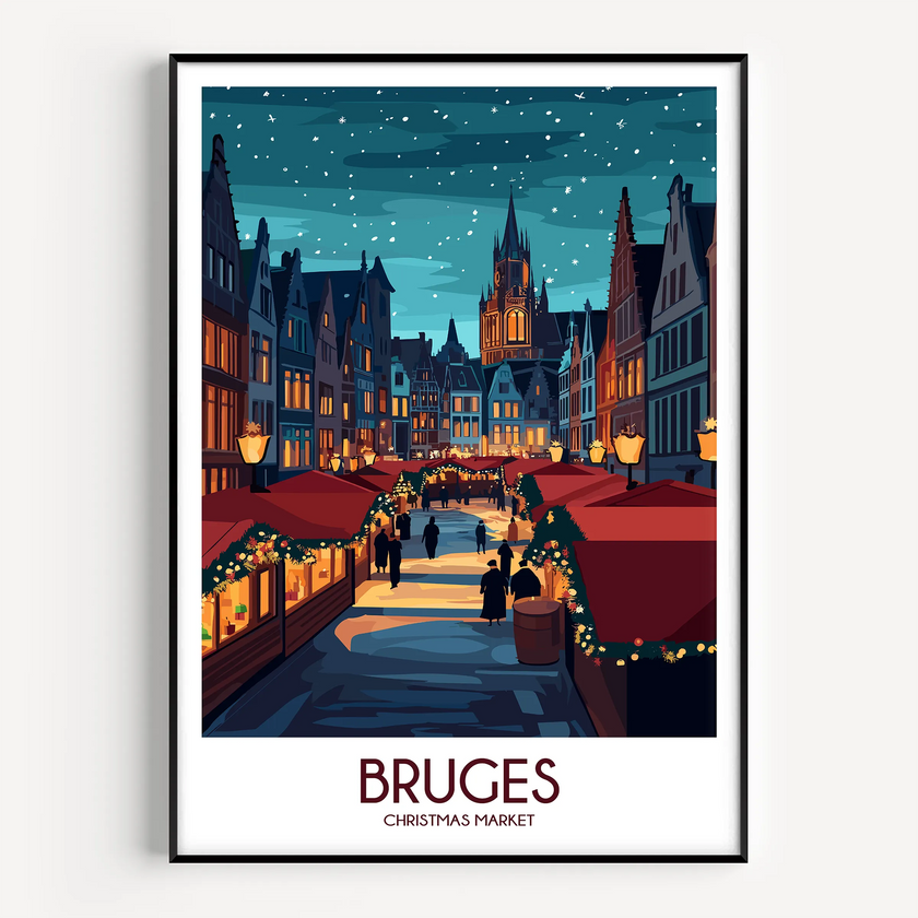 Bruges Vintage Style Print
