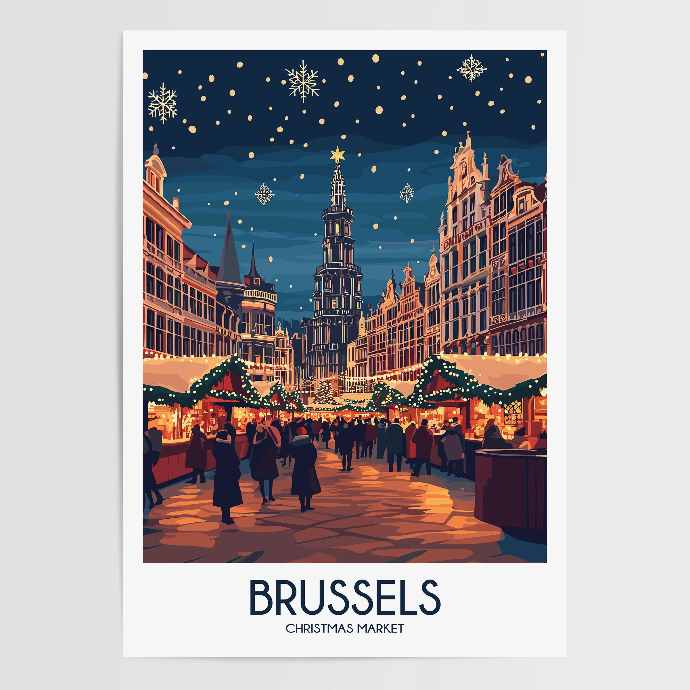 Brussels Modern Travel Poster