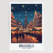 Brussels Modern Travel Poster