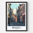 Brussels Modern Travel Poster