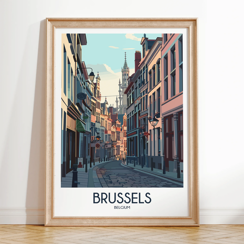 Brussels Souvenir Poster Print