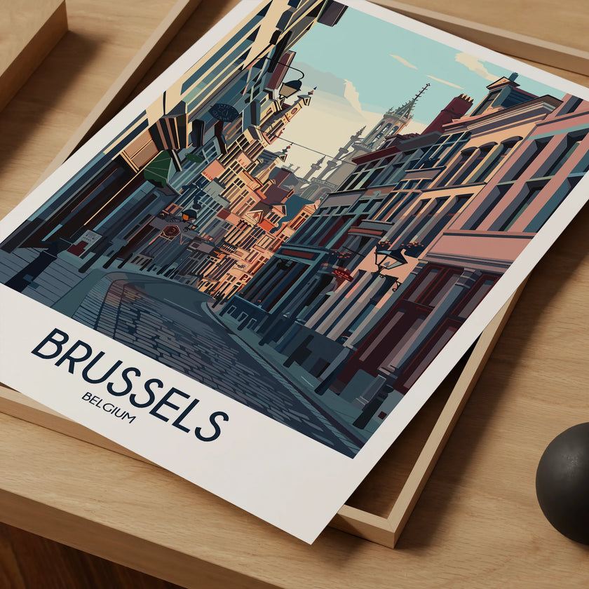 Brussels Vintage Style Print