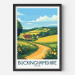 Buckinghamshire Modern Travel Poster