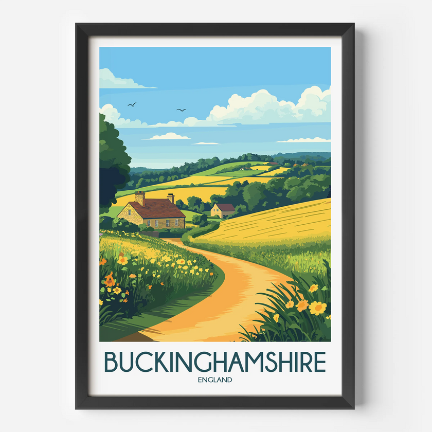 Buckinghamshire Modern Travel Poster