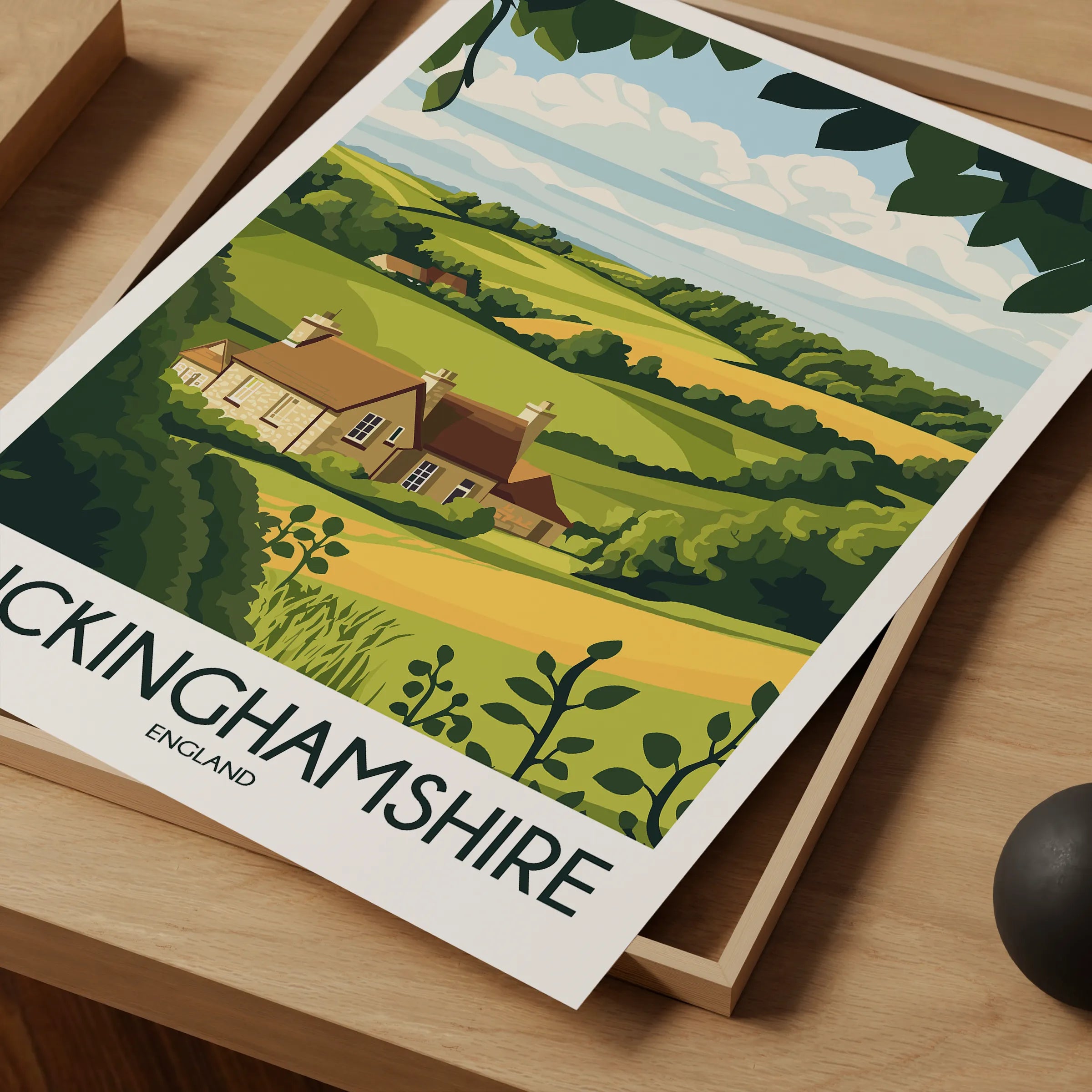 Buckinghamshire Retro Travel Illustration