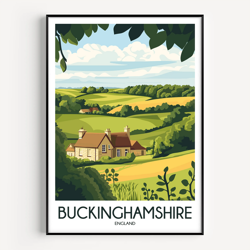 Buckinghamshire Souvenir Poster Print