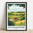 Buckinghamshire Vintage Style Print