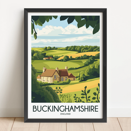 Buckinghamshire Vintage Style Print