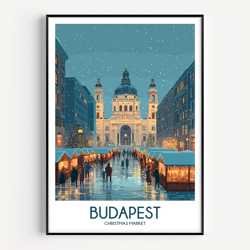 Budapest Modern Travel Poster