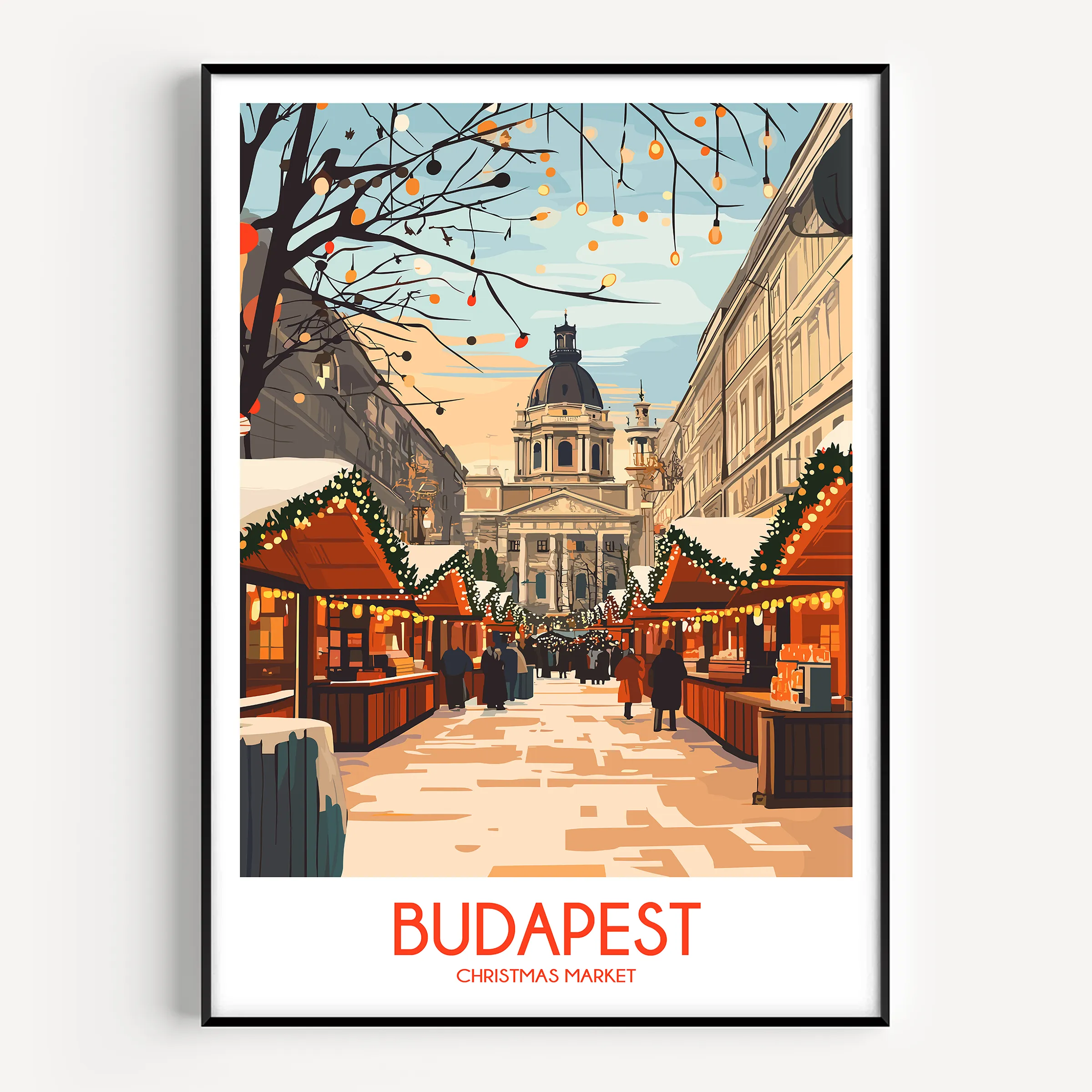 Budapest Vintage Style Print