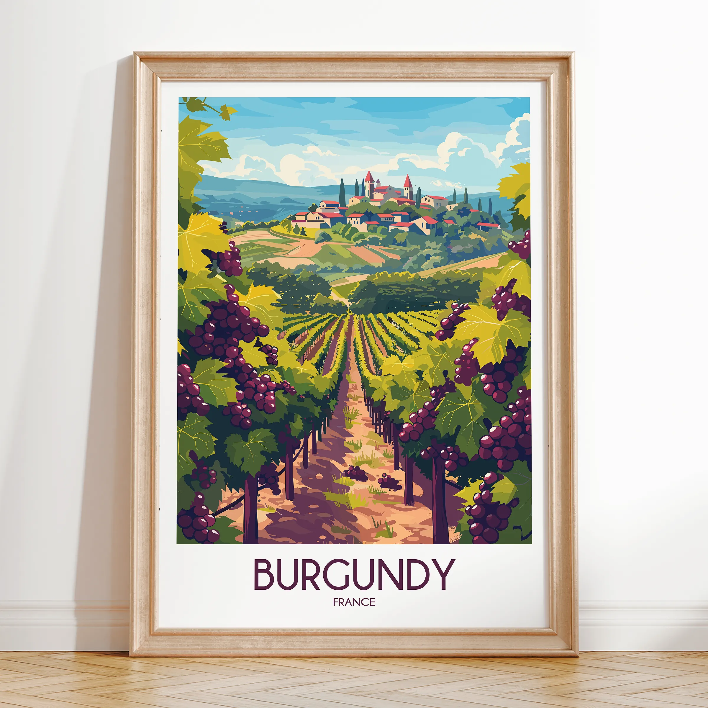 Burgundy Minimalist Wall Art