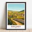 Burgundy Retro Travel Illustration