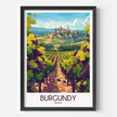 Burgundy Retro Travel Illustration