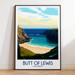 Butt Of Lewis Retro Travel Illustration