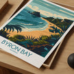 Byron Bay Retro Travel Illustration