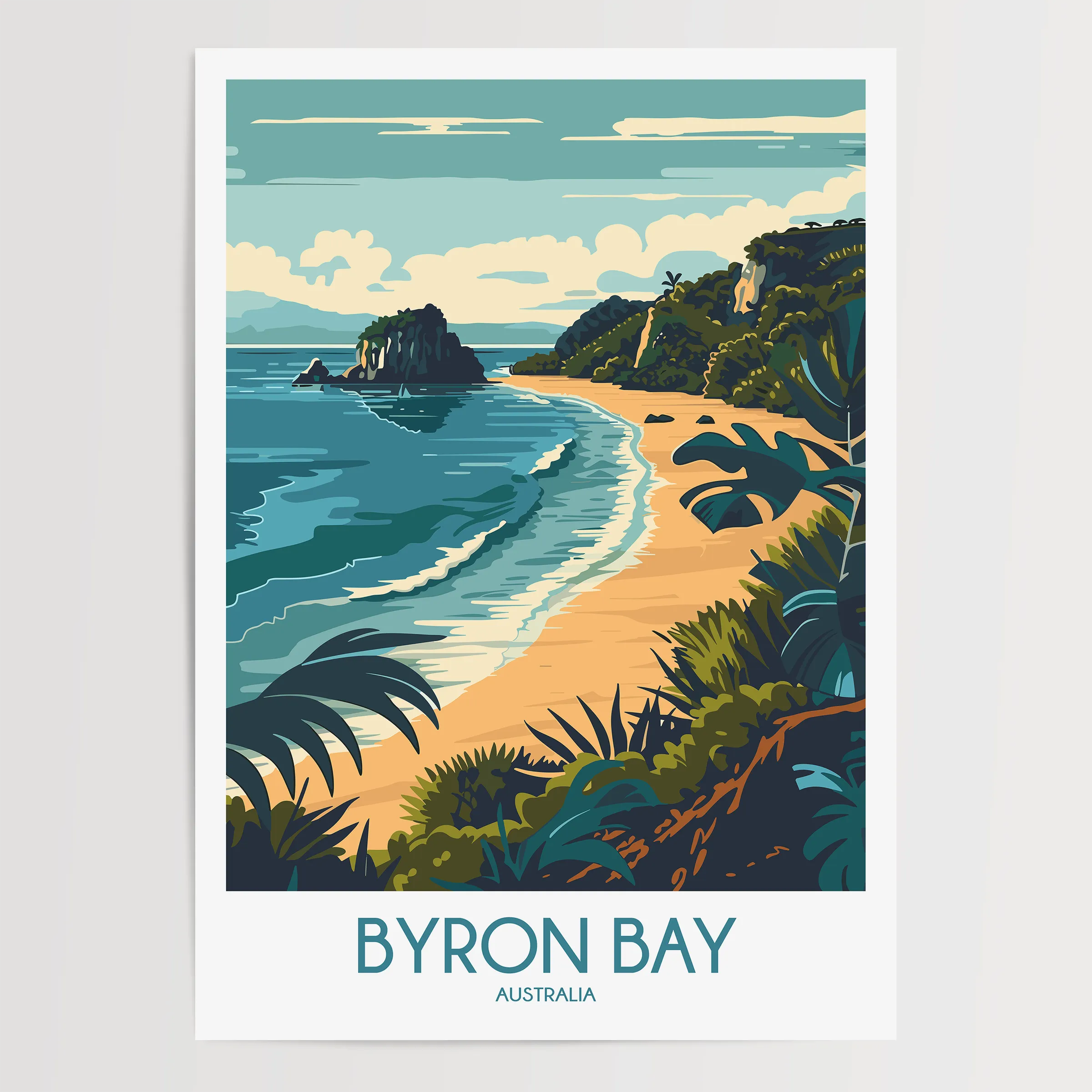 Byron Bay Vintage Style Print