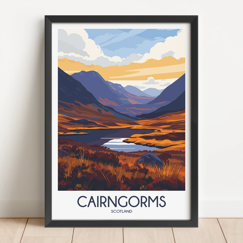 Cairngorms Modern Travel Poster