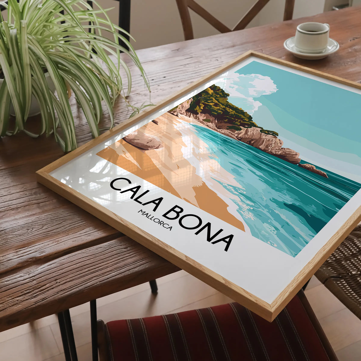 Cala Bona Retro Travel Illustration