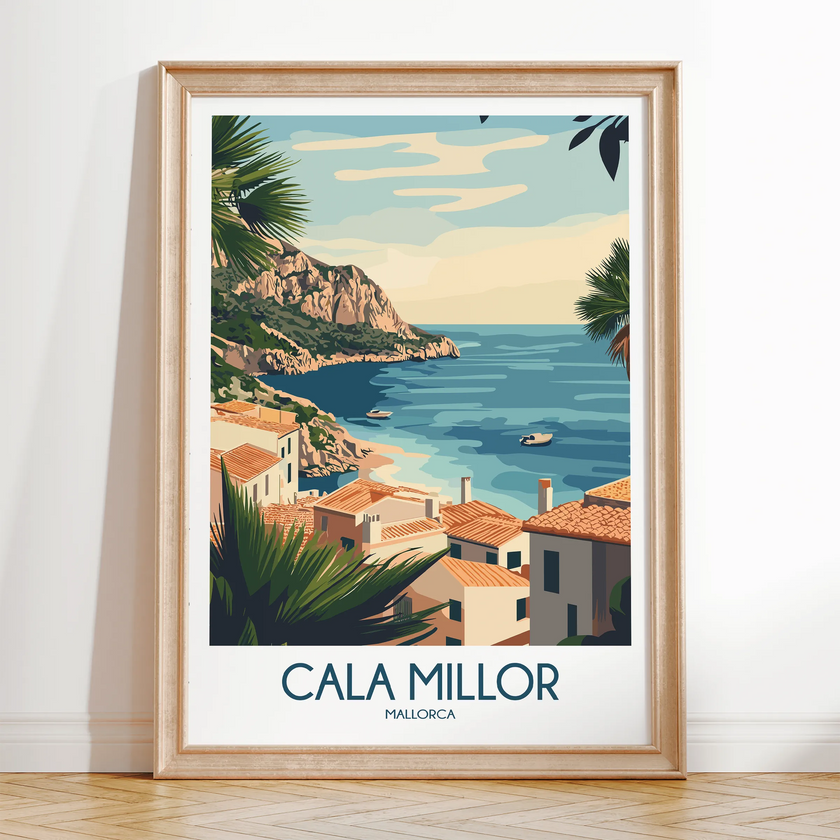 Cala Millor Modern Travel Poster