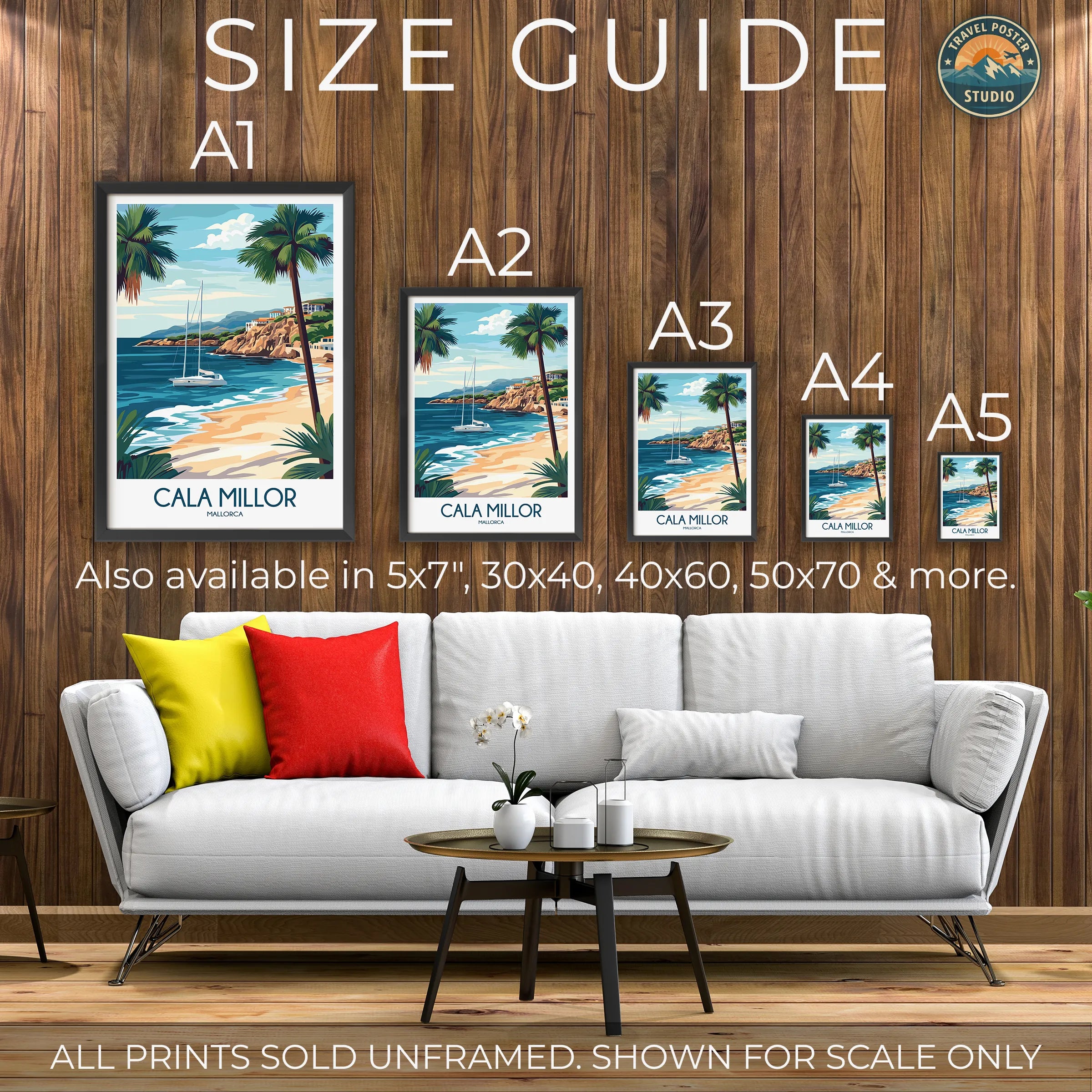Cala Millor Modern Travel Poster