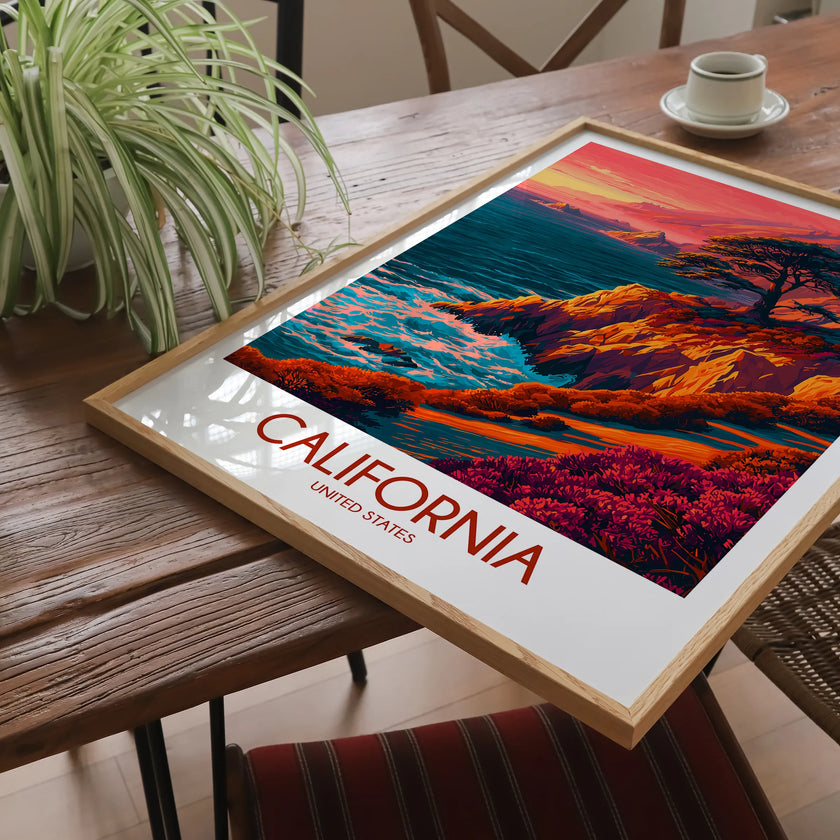 California Modern Travel Poster