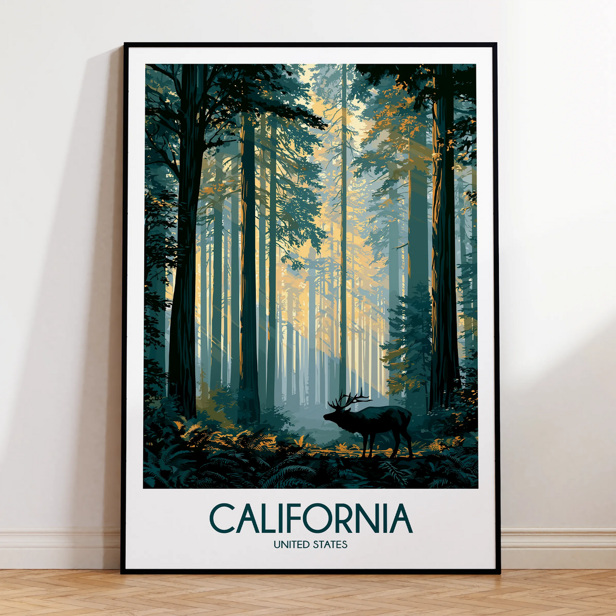 California Modern Travel Poster