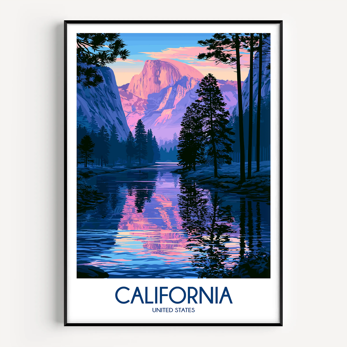 California Retro Travel Illustration