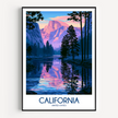 California Retro Travel Illustration