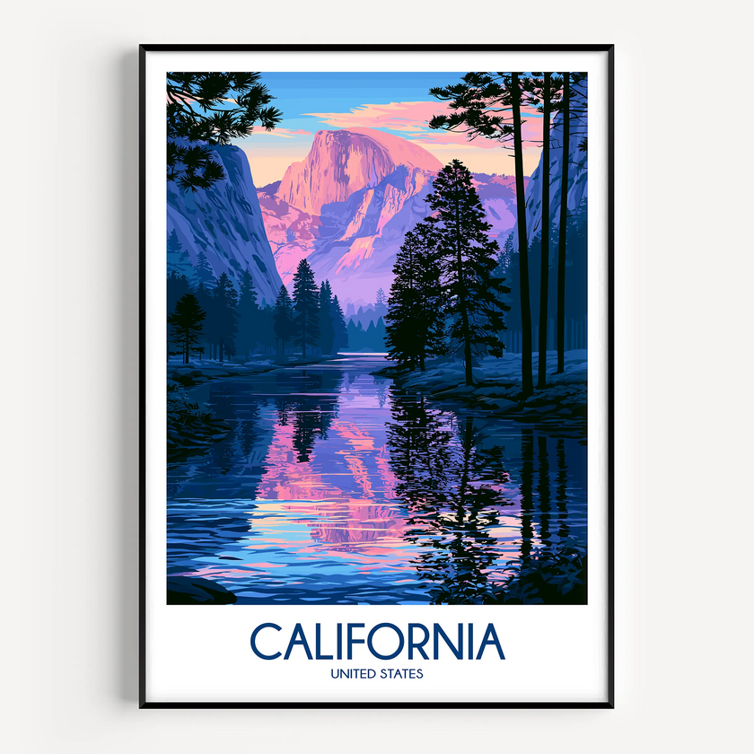 California Retro Travel Illustration
