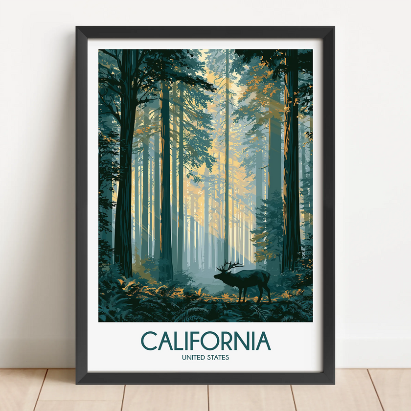 California Souvenir Poster Print