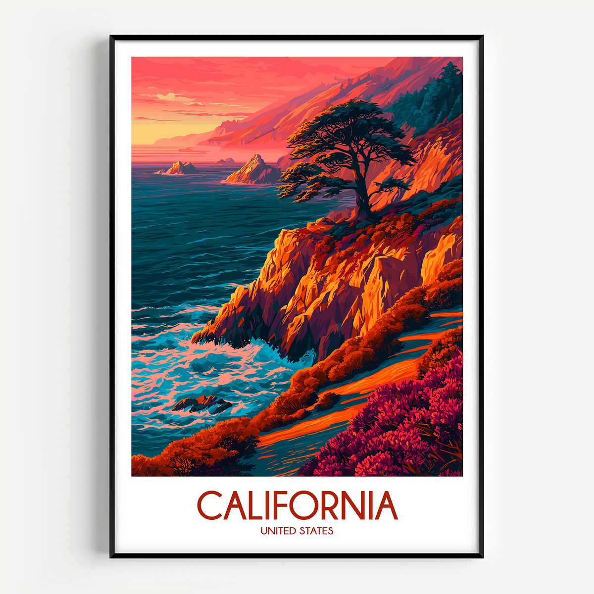 California Souvenir Poster Print