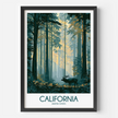 California Vintage Style Print