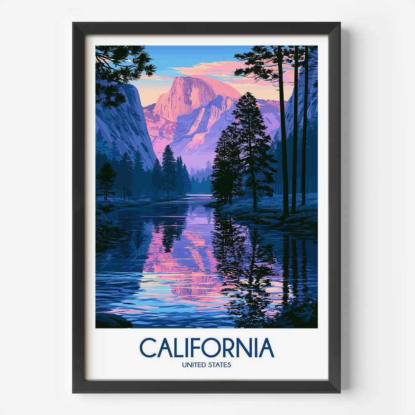 California Vintage Style Print