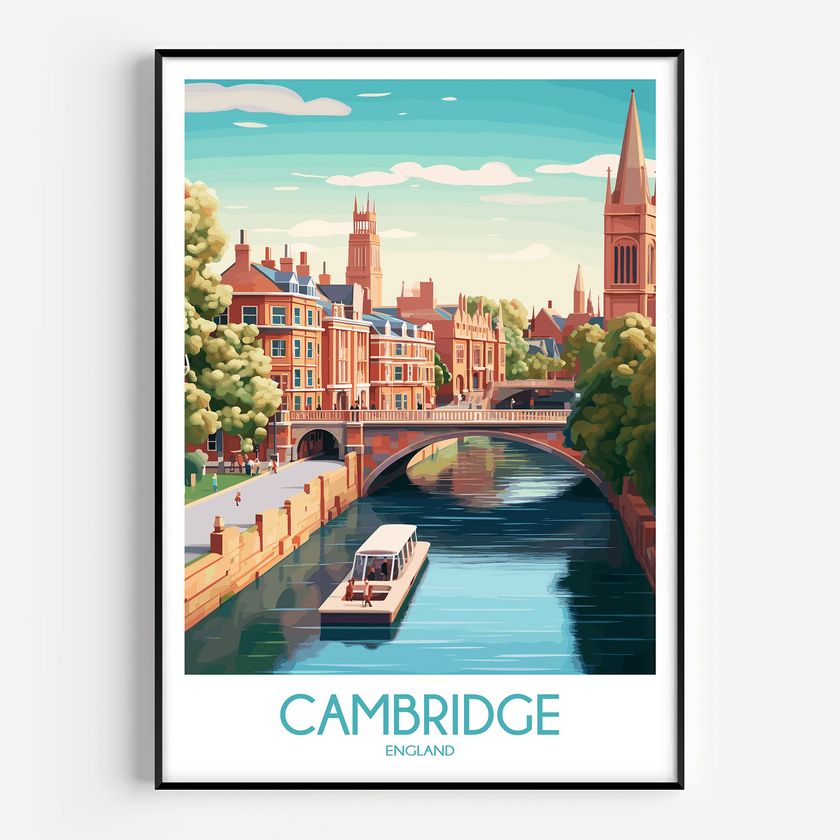 Cambridge Vintage Style Print