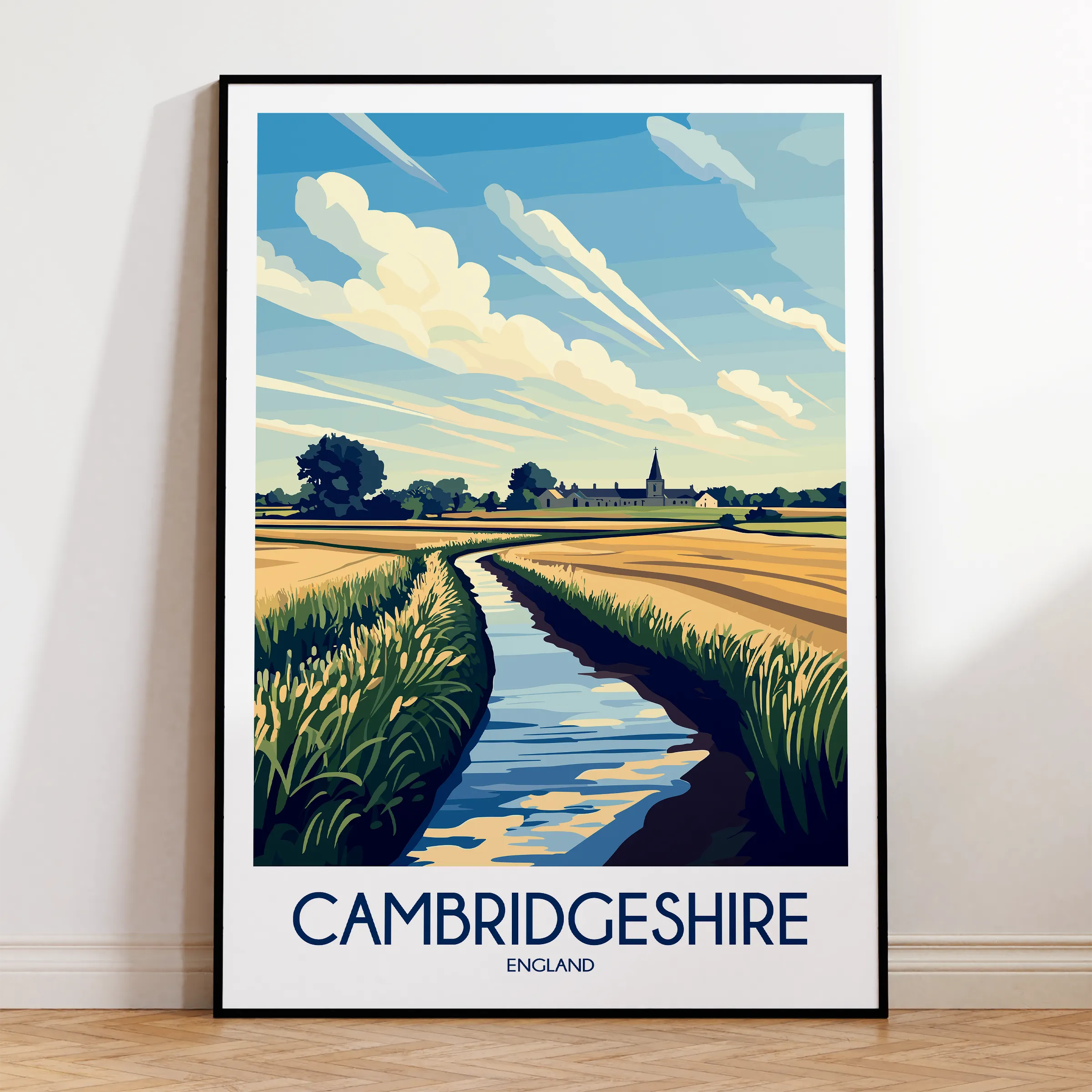 Cambridgeshire Souvenir Poster Print