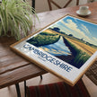 Cambridgeshire Vintage Style Print