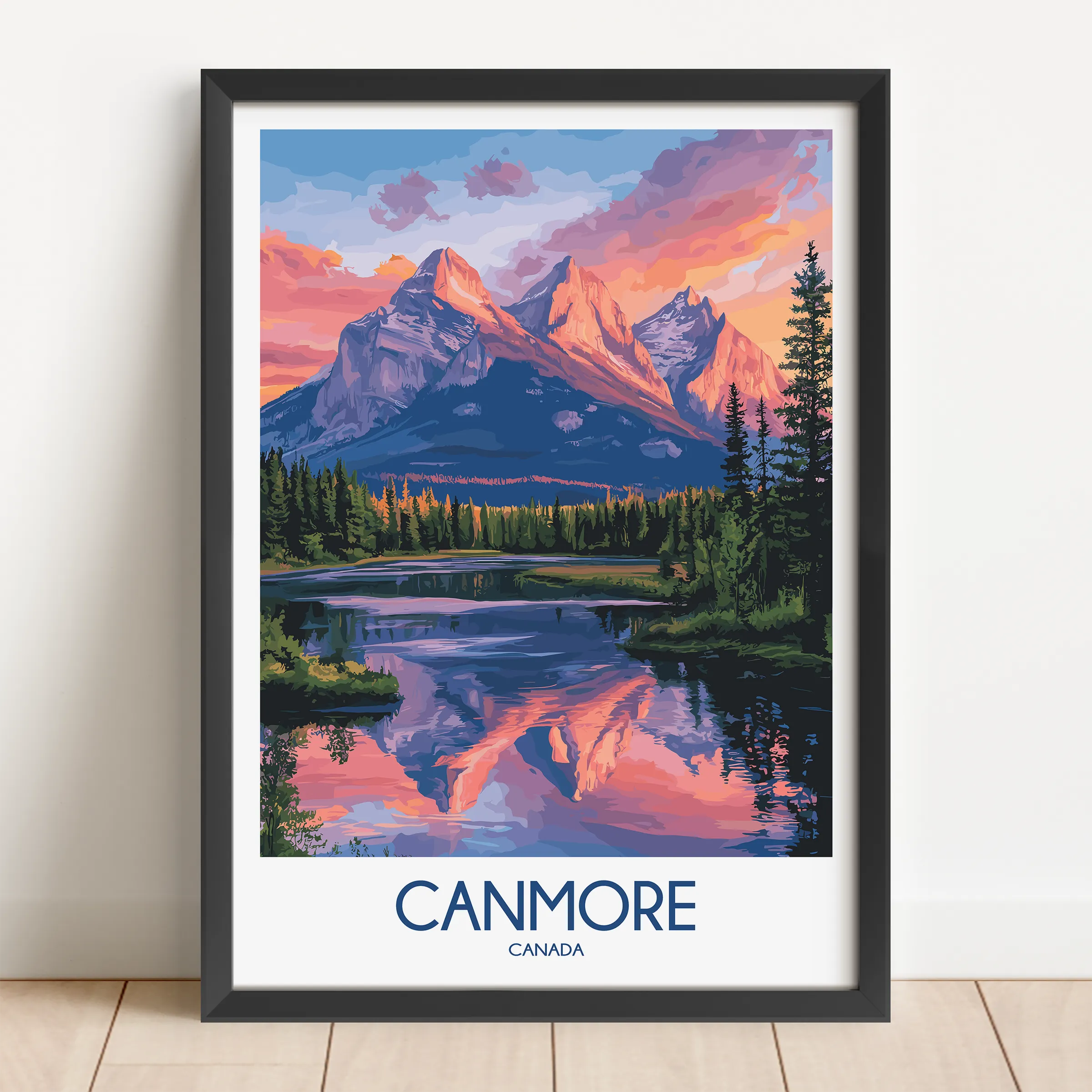 Canmore Modern Travel Poster