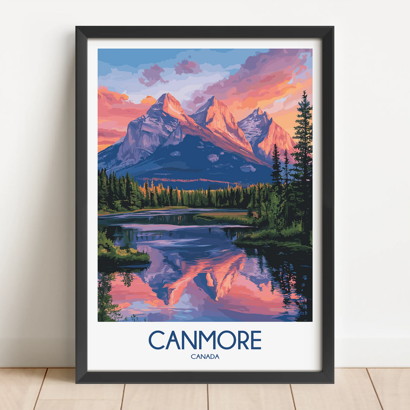 Canmore Modern Travel Poster