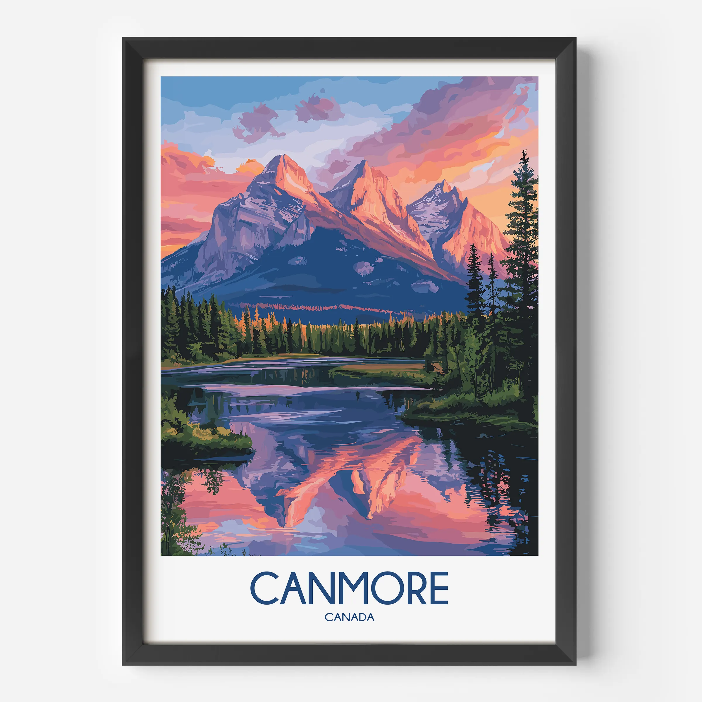 Canmore Retro Travel Illustration