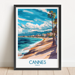 Cannes Retro Travel Illustration