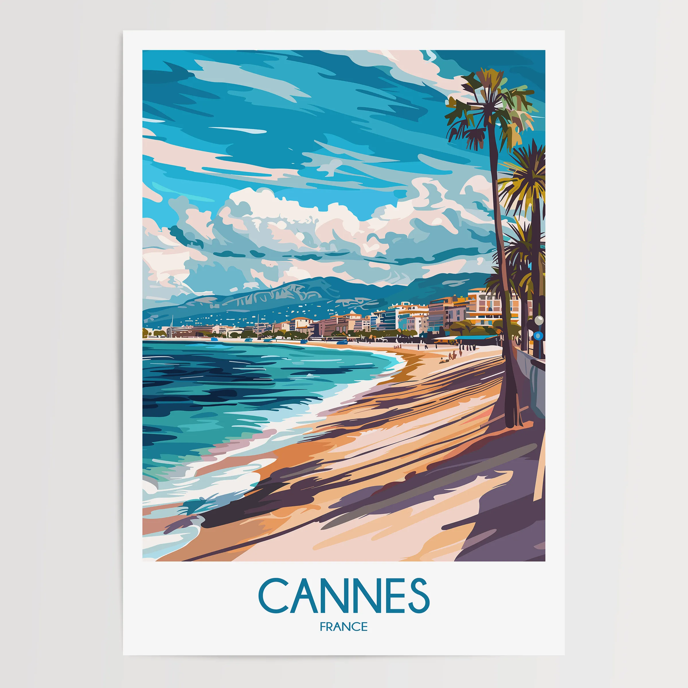 Cannes Souvenir Poster Print