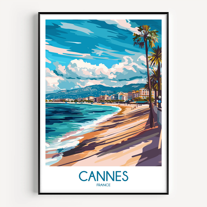 Cannes Vintage Style Print