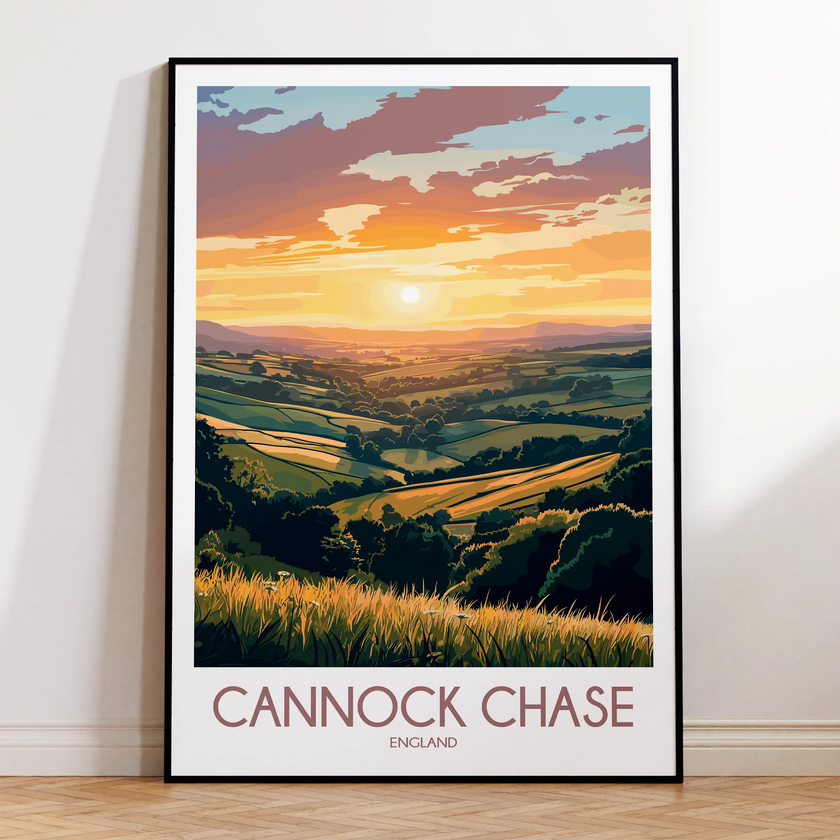 Cannock Chase Modern Travel Poster