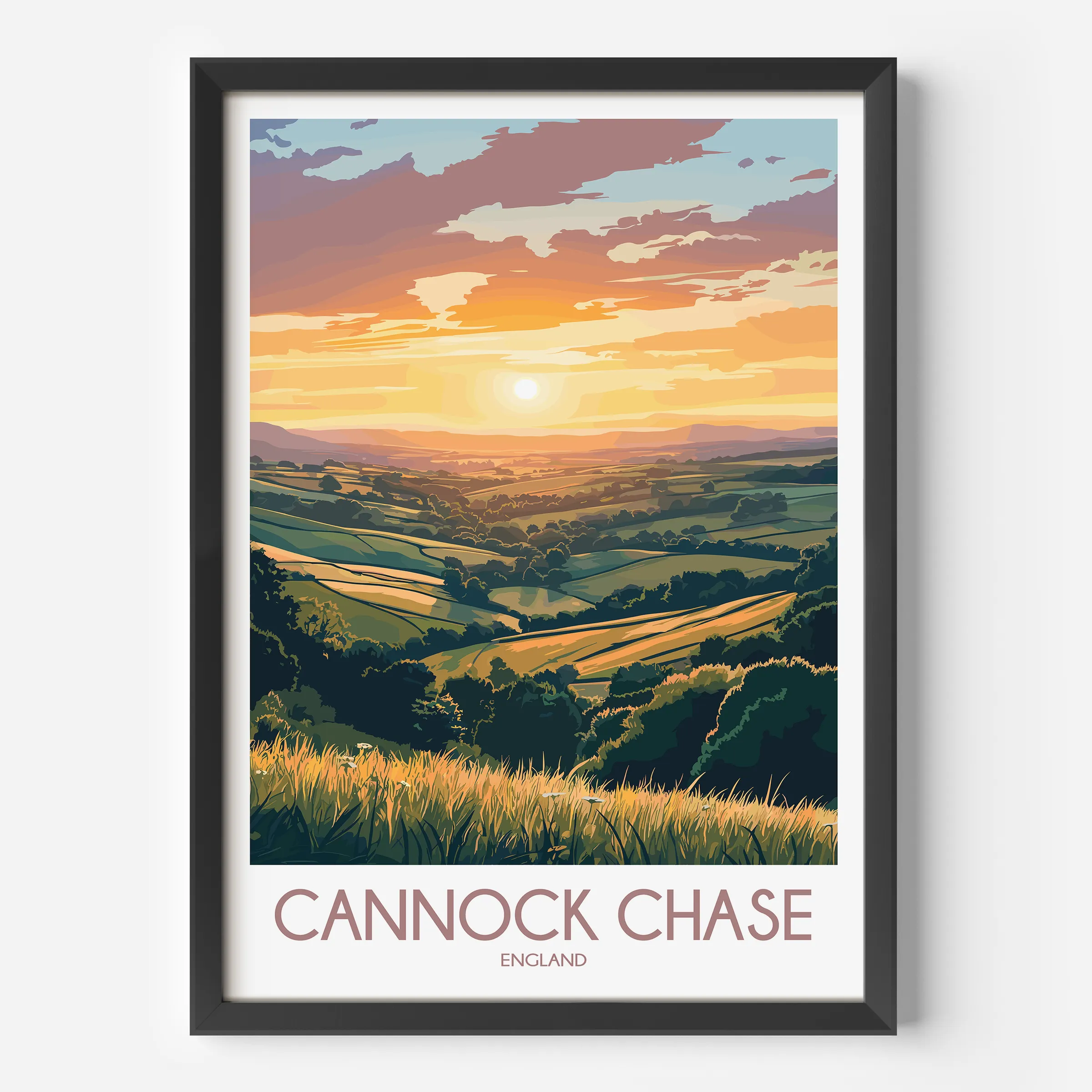 Cannock Chase Scenic Landscape Art