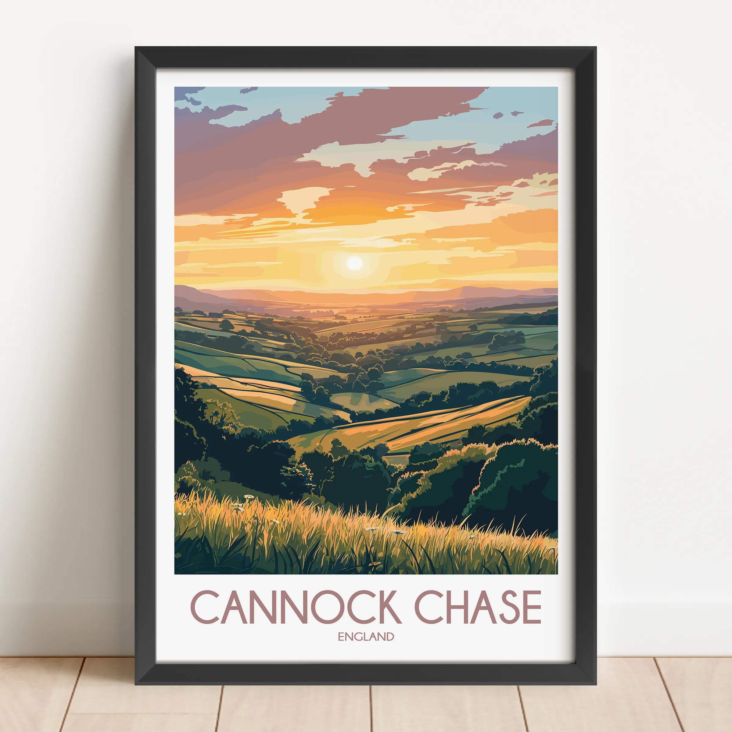 Cannock Chase Vintage Style Print