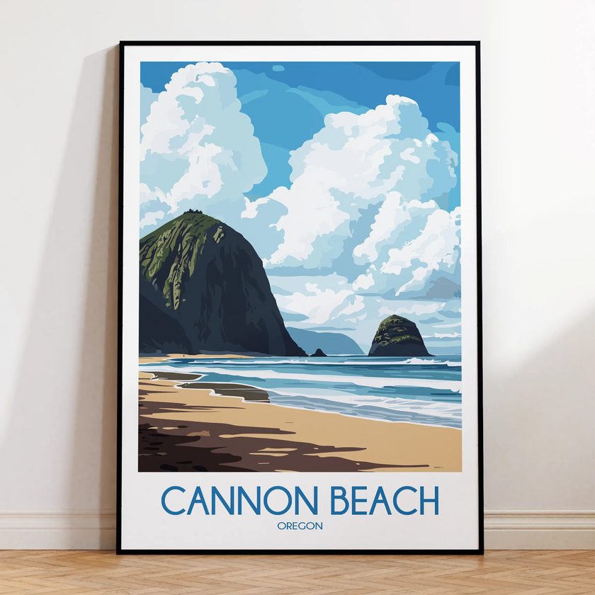 Cannon Beach Modern Travel Poster